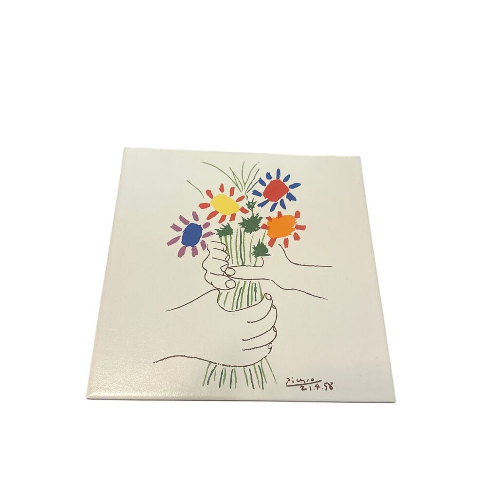 Zirconio Spain Villarreal Castello Picasso Tile Trivet Wall Hanging Art Decor 8"